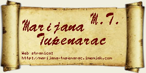 Marijana Tupenarac vizit kartica
